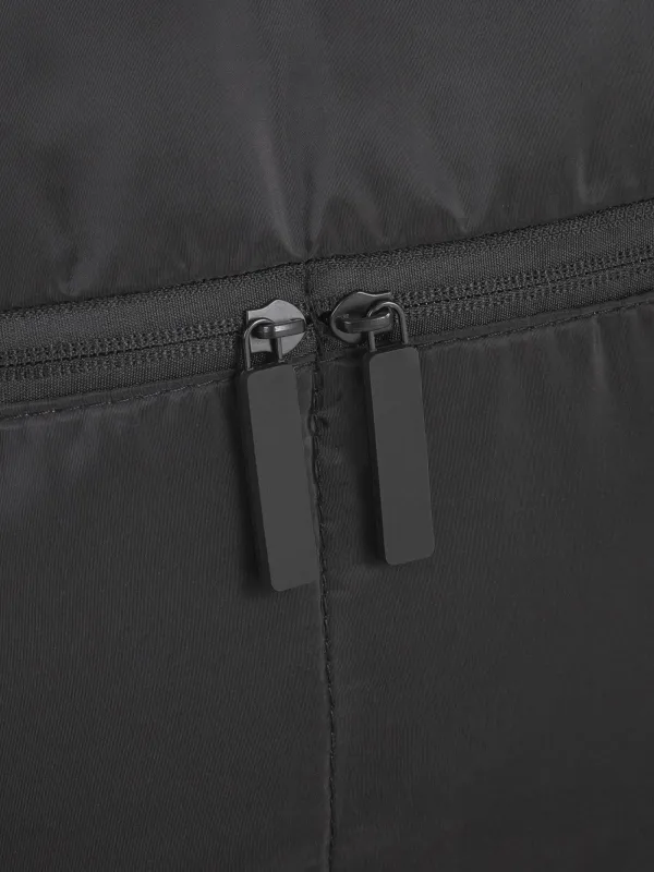 Sports bag, 43x34 cm, with handle and shoulder strap, nylon, black, Force, image-3