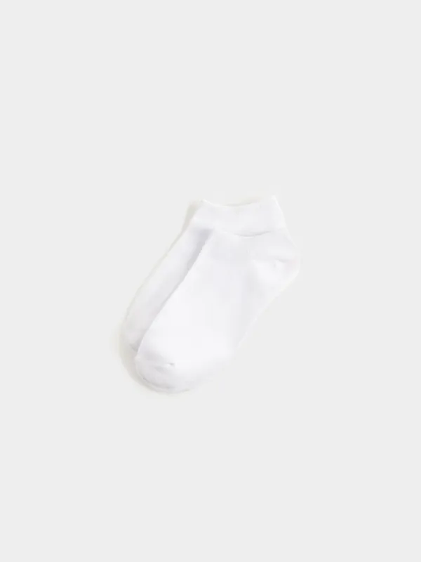 Men's socks, Size 39-42, cotton / polyester, white, Basic, image-1