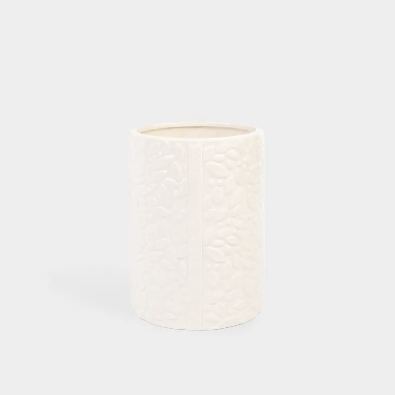 Kitchen accessories stand, 16 cm, ceramic, cream, Petals, Impression