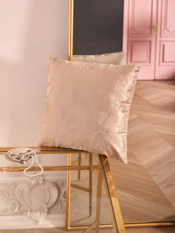 Decorative pillow, 45x45 cm, velvet, grey, Golden patterns, Abstract, image-9