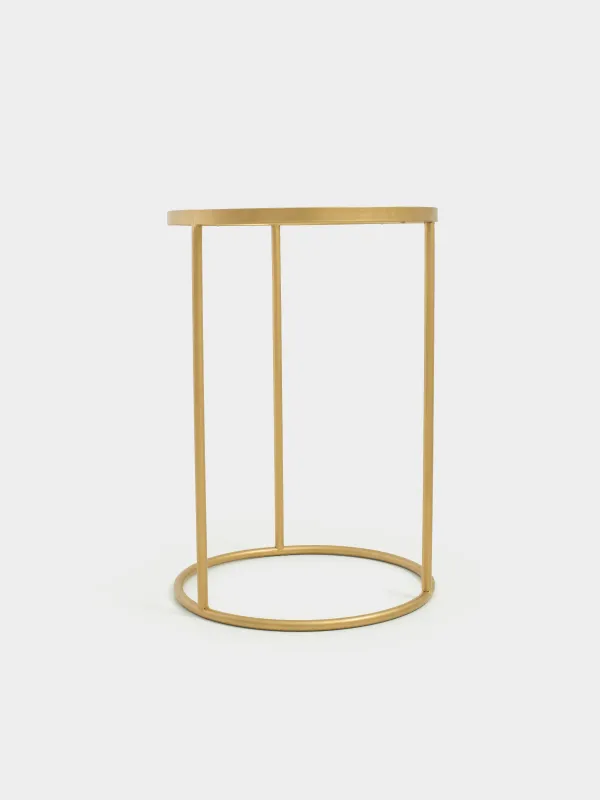 Tray stand, 54 cm, metal, round, gold, Trend, image-2