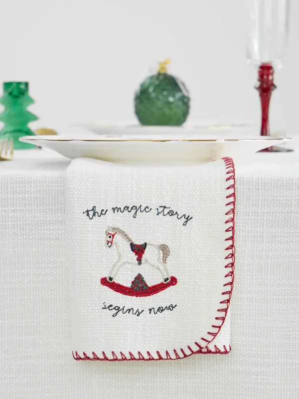 Placemat, 30x45 cm, with stitching, polyester, milky, Horse, Gunny traditions, image-5