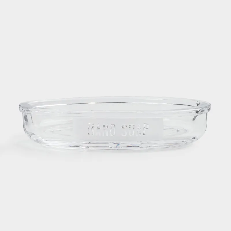 Soap dish, 15x10 cm, glass, oval, Lunt
