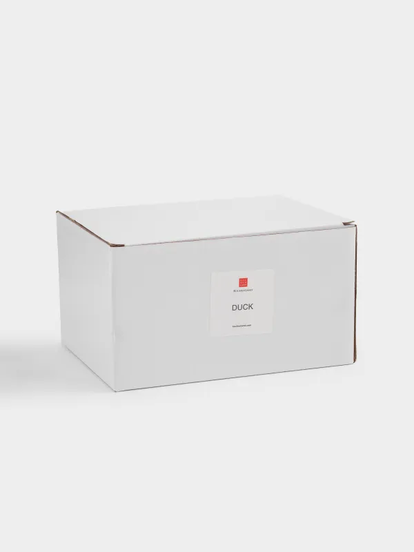 Deep dish, 20x14x18 cm, ceramic, white and gray, Duck and leaf, Duck, image-5