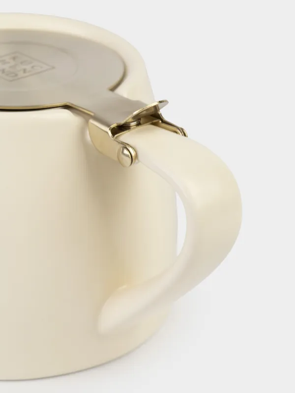 Teapot, 500 ml, ceramic / steel, milky-golden, Kettle ceramo, image-4