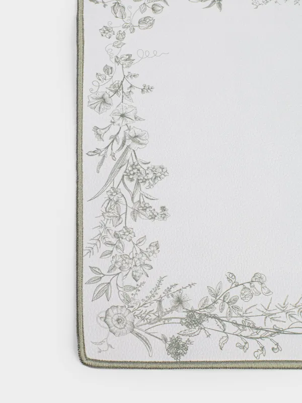 Placemat, 30x45 cm, PVC / polyester, rectangular, milky, Flowers and branches, Rock print, image-2