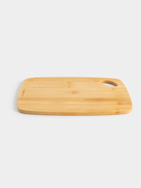 Cutting board, 30х22 cm, rectangular, rounded, bamboo, Bamboo, image-4