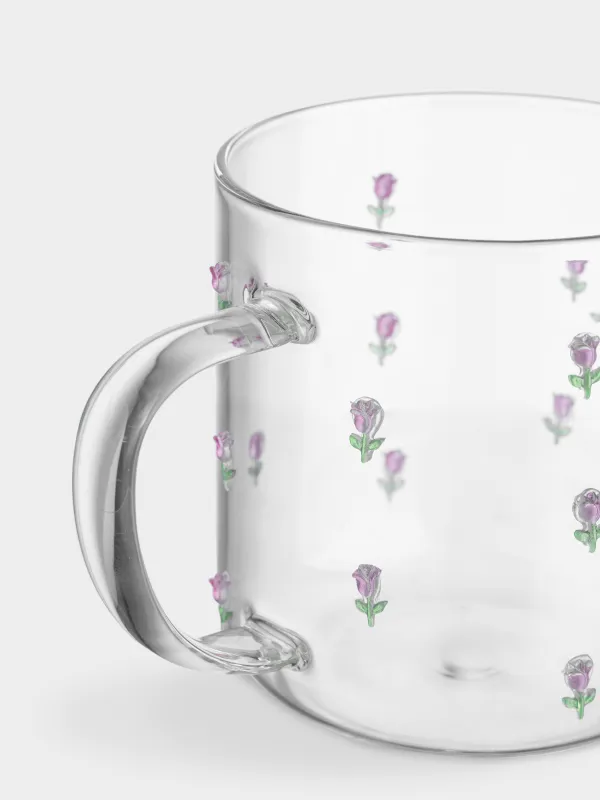 Mug, 350 ml, glass B, Tulips, Tulip garden, image-2