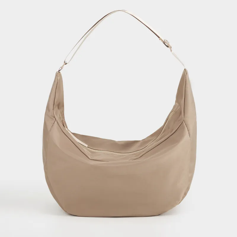 Bag, 24x40 cm, with adjustable strap, polyester, beige, Basic