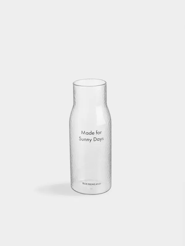 Beverage bottle, 1 l, glass B stopper, Made for sunny days, Ripply font, image-3