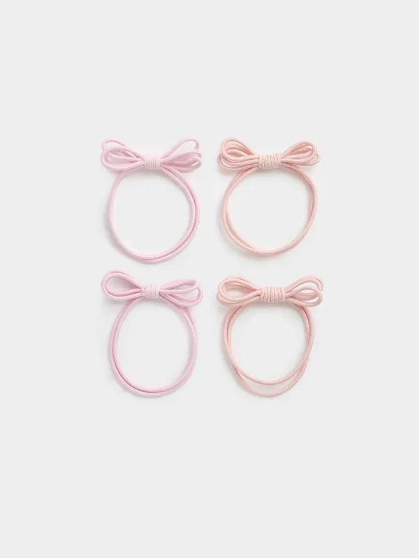 Hair tie set, 5 cm, 4 pcs, for children, polyester, Gracile, image-0