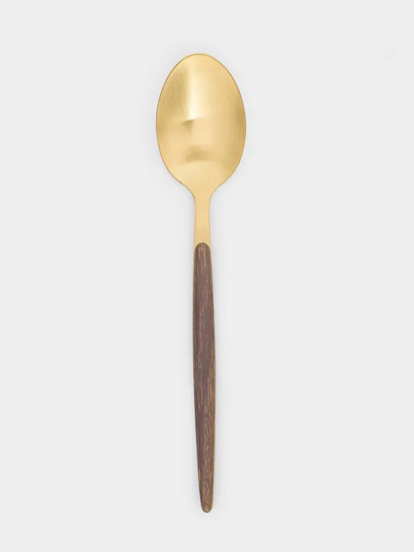 Tea spoon, 2 pcs, steel / plastic, golden, matte, Oslo gold, image-4