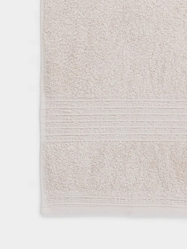 Towel set, 40x60 / 50x90 / 70x140 cm, 3 pcs, cotton, beige, Natural cotton, image-3