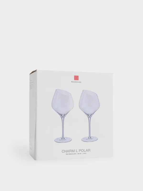 Red wine glass, 560 ml, 2 pcs, glass, mother of pearl, Charm L polar, image-4