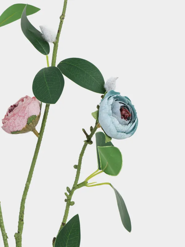 Decorative branch, 1 m, plastic, Peonies, Flower garden, image-3