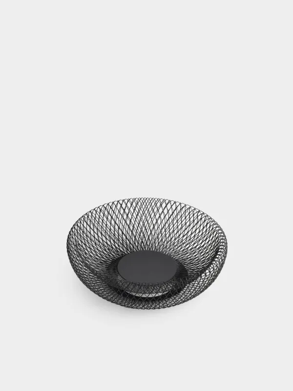 Fruit basket, 25 cm, metal, black, Mesh, Twist cell, image-1