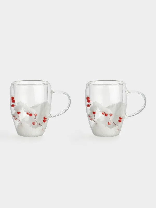 Mug, 330 ml, 2 pcs, glass B, with berries inside, Air decor, image-1