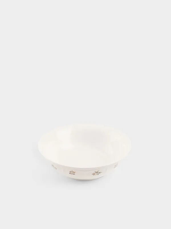 Salad bowl, 23x7 cm, 1.45 l, porcelain N, white, vintage flowers, La flore, image-1