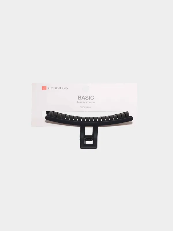Hair clip, 11 cm, plastic, black, Crab, Basic, image-3