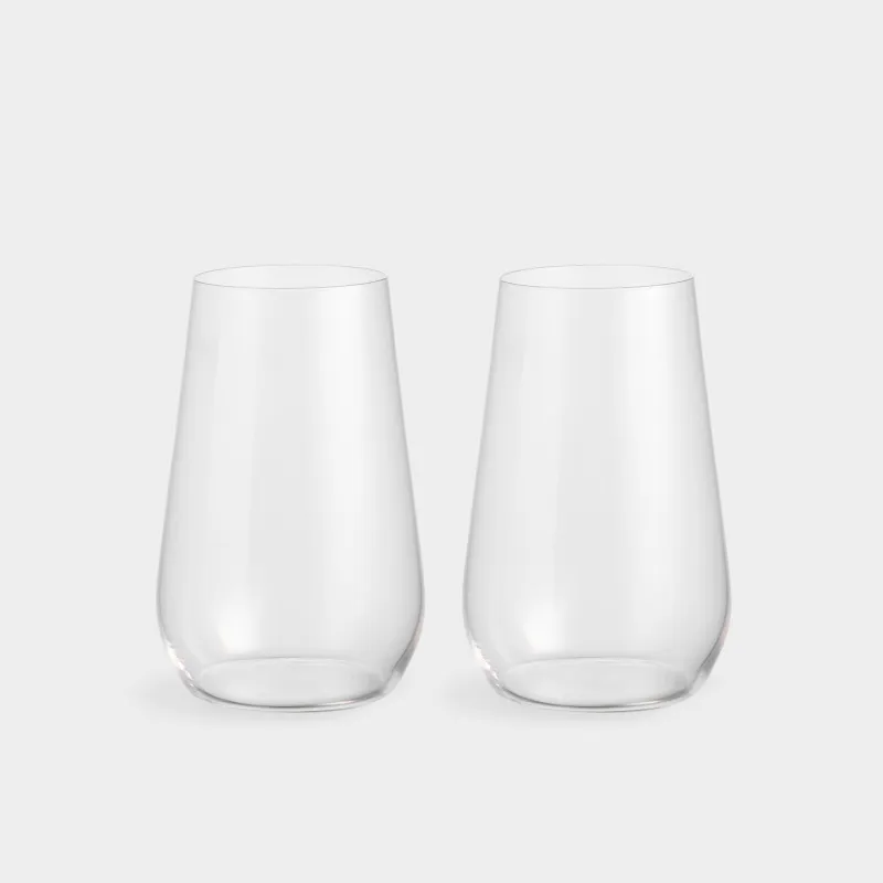 Glass, 14 cm, 580 ml, 2 pcs, crystal glass, Ferentino