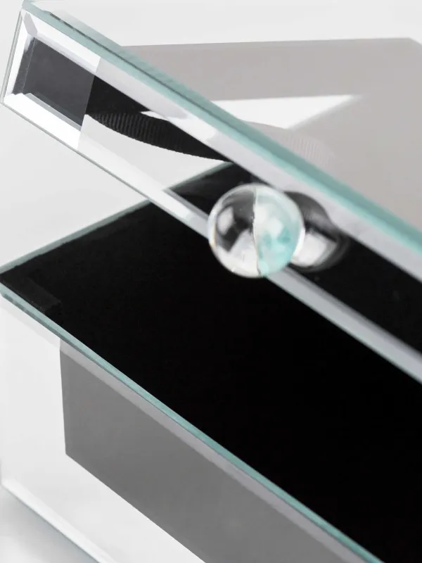 Jewelry box, 20x14 cm, glass, Mirror, Glossy, image-5