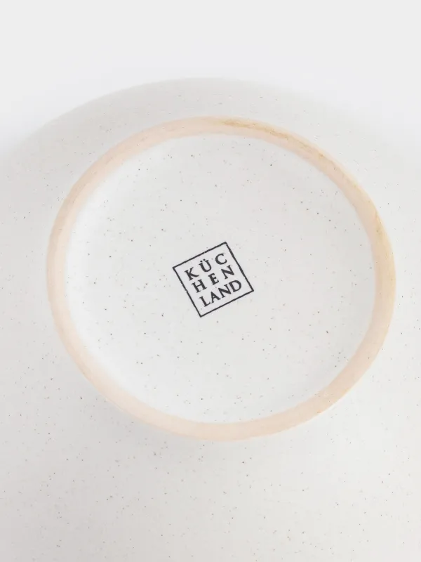 Dining set, 6 persons, 18 items, ceramic, milky, speckled, Uneven edge, Demicile light, image-6