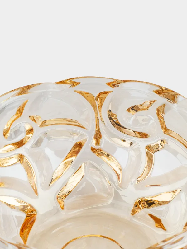 Salad bowl, 24x11 cm, 2.8 l, glass R, amber, Patterns, Gala, image-3