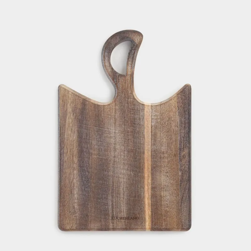 Cutting board, 30x20 cm, with handle, wood, Noble tree