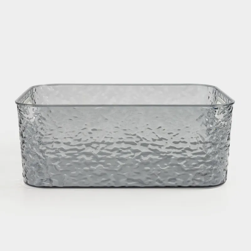 Organizer box, 27x21x10 cm, household, with handles, plastic, gray, Renaissance clear, image-5