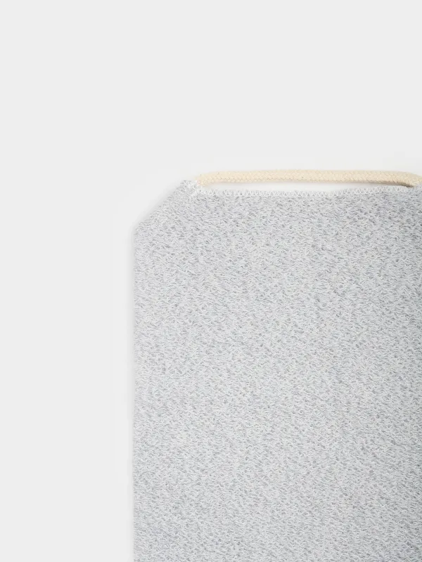 Washcloth-tape for washing the body, 45x21 cm, nylon / cotton, gray-blue, Unique spa, image-3