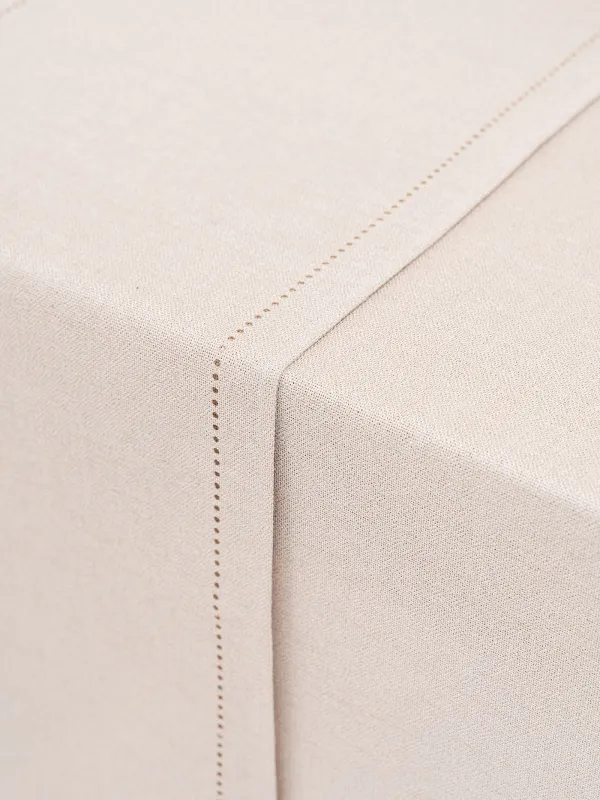 Table runner, 40x160 cm, polyester, silver-cream, Hemstitch, image-4