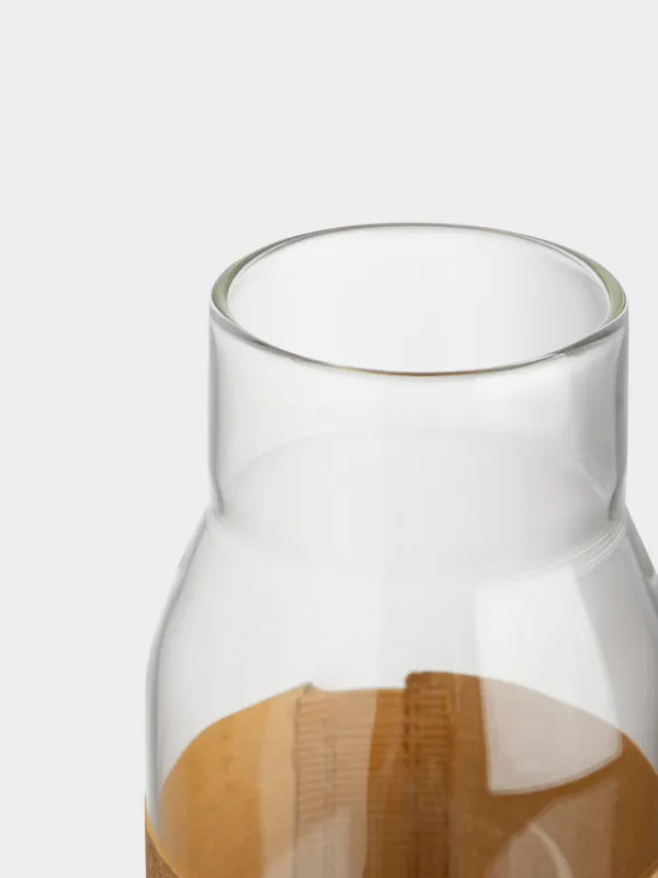 Beverage bottle, 1.25 l, with zarf, glass B stopper, Clear font, image-3