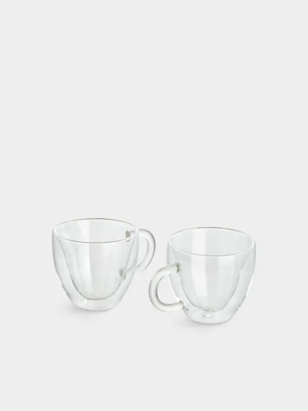 Mug, 250 ml, 2 pcs, glass B, Heart, Air Shape, image-1