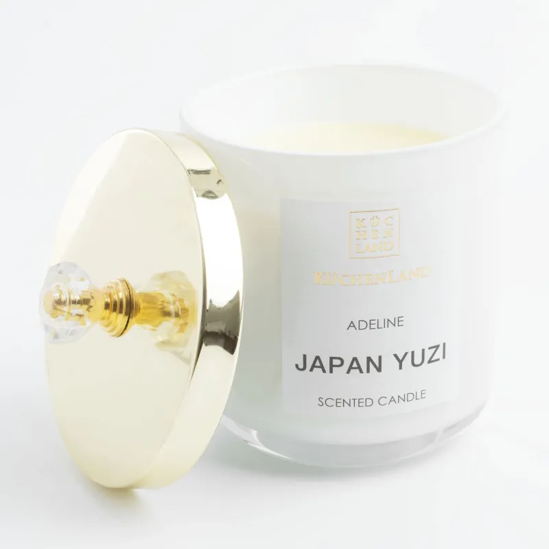 Scented candle, 9 cm, in a candle holder, with lid, glass, Japan Yuzi, Adeline, image-2