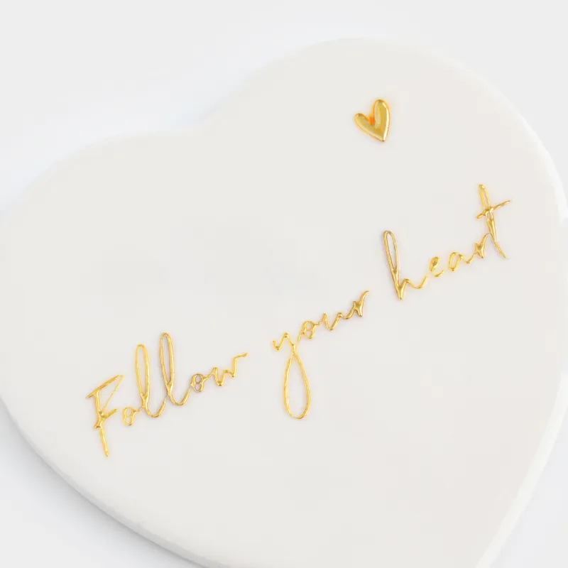 Coaster, 11x11 cm, ceramic / cork, beige, Heart, Scroll, image-4