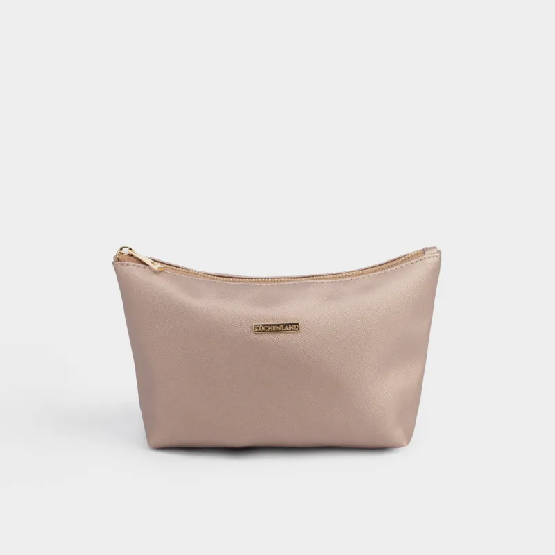 Cosmetic bag, 26x13 cm, PVC, golden, Beauty