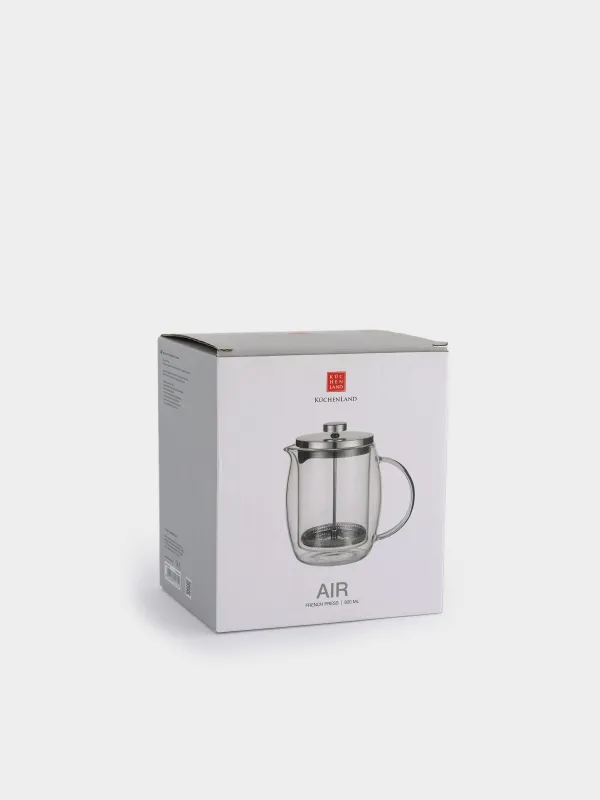 French press, 800 ml, glass B/ steel, round, Air, image-5