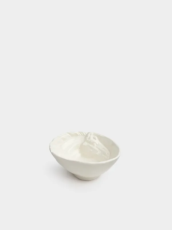 Salad bowl, 16x7 cm, ml, ceramic, milky, Horse, Horse pattern, image-0