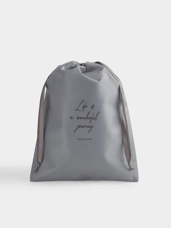 Organizer for underwear or shoes, 36x27 cm, twill, grey, Travel comfort, image-0