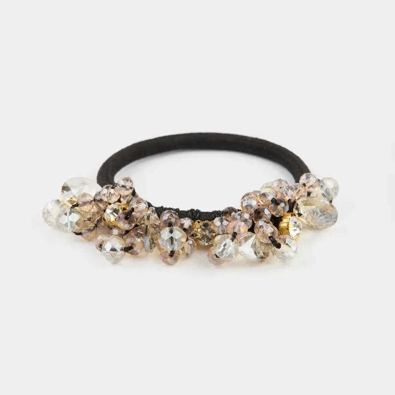 Hair tie, 5 cm, glass, Crystals, Hair crystal