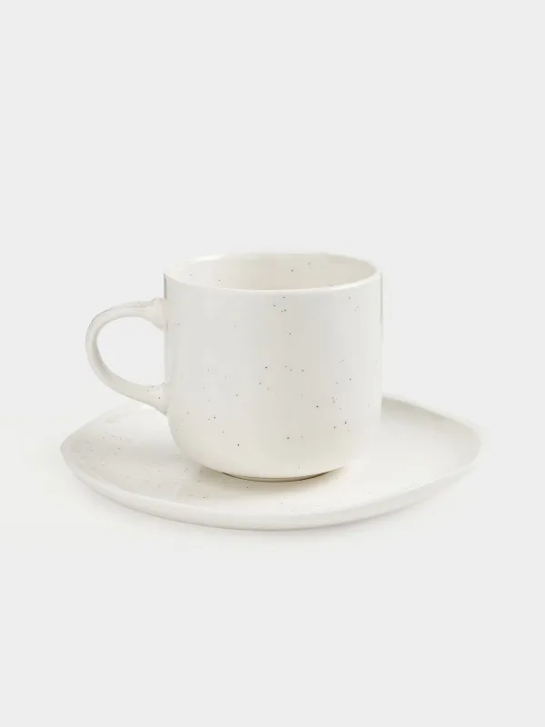 Tea pair, 1 person, 2 items, 220 ml, porcelain N, milk, Dots, Boho, image-2