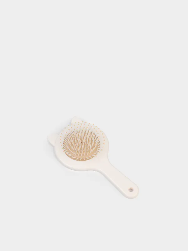 Hair massage comb, 19 cm, for children, plastic / rubber, Beige, Cat, Cat, image-2