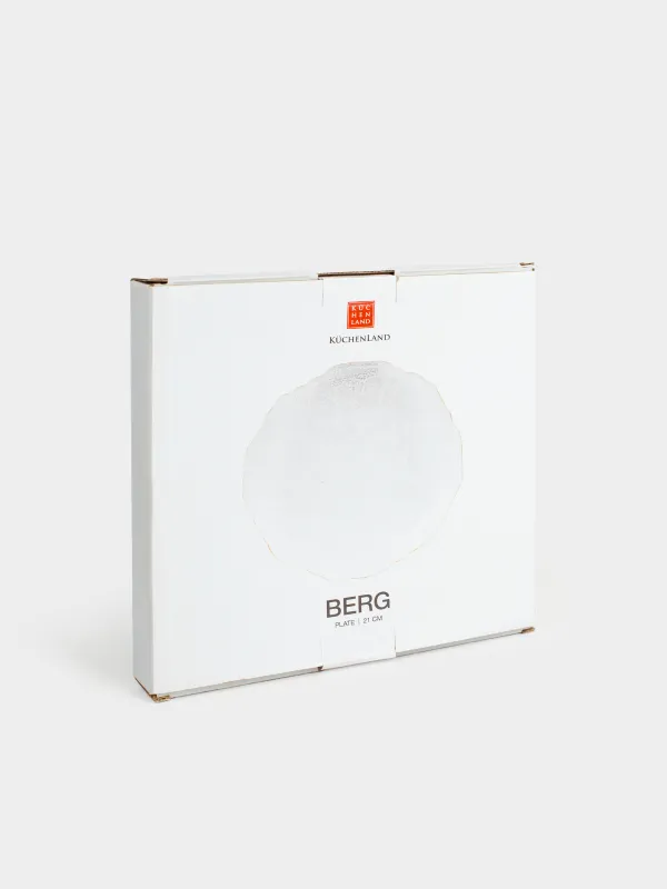 Snack plate, 21 cm, glass, with golden edging, Berg, image-4