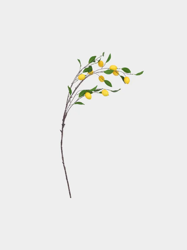 Decorative branch, 95 cm, material, Lemon, Fruit decor, image-0