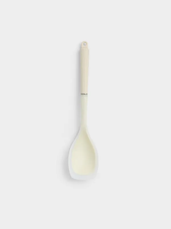 Serving spoon, 33 cm, silicone/nylon, milky, Milk kitchen, image-0