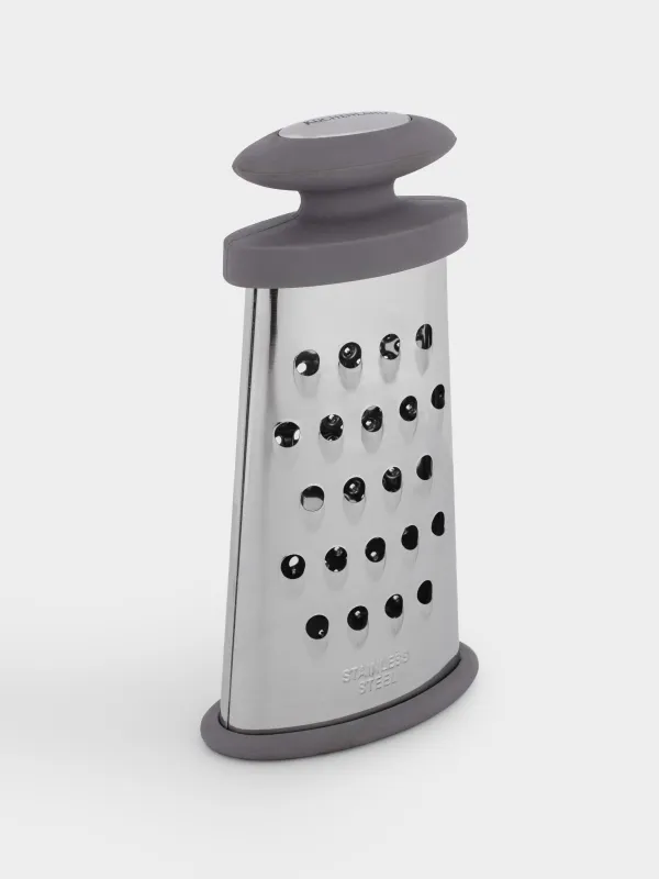 Grater, 15 cm, two-sided, steel / plastic, grey, Thin, image-2