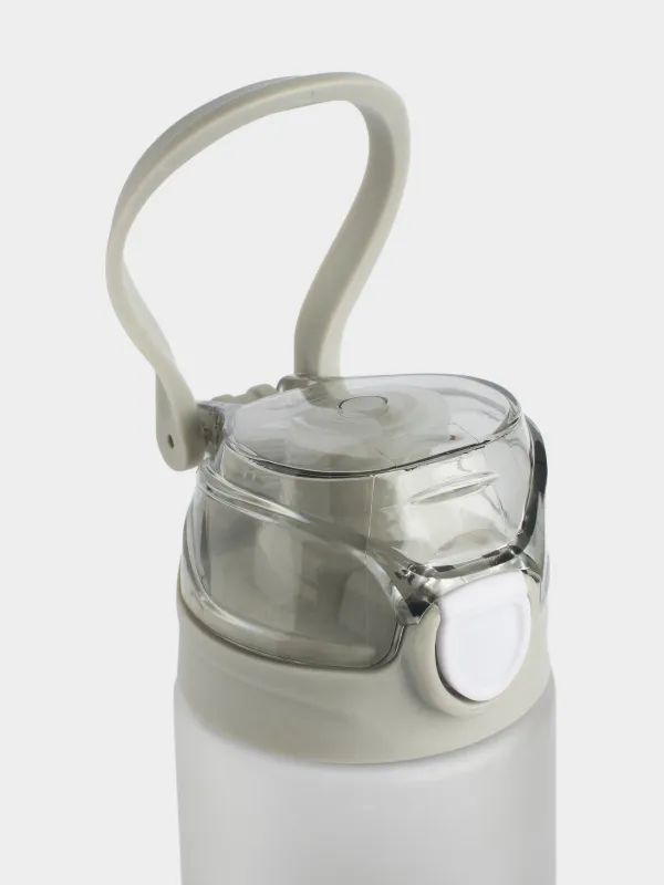 Water bottle, 900 ml, plastic/silicone, grey, Water balance, Sport, image-4