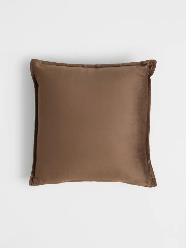 Decorative pillow, 45x45 cm, velvet, brown, Silk velvet, image-0