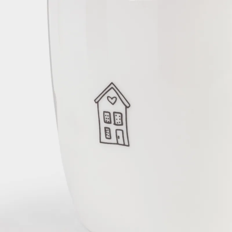 Mug, 350 ml, porcelain P, white, House, Amour, image-1