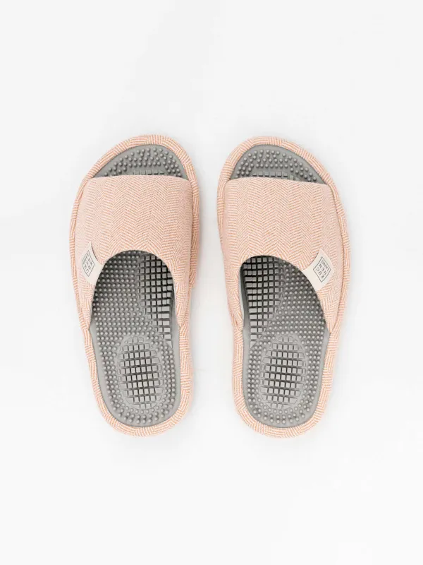 Women's slippers, home, p. 36-37, polyester / rubber, beige, Lint, image-2